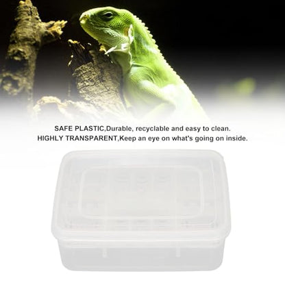 16 Grids Reptile Breeding Box, Reptile Egg Incubator Reptile Breeding Box Hatching Box Case Tray for Hatching Snakes Turtles Lizards