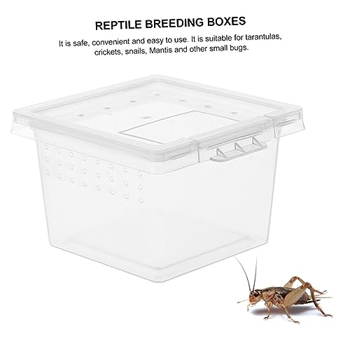 Mikikit 20PCS Reptile Breeding Box for Tarantula Lizard Gecko Scorpion and Insect Sturdy Plastic Feeding Container Ventilation for Small Reptiles and Pets