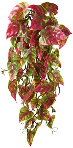 Penn-Plax Reptology Decorative Hanging Terrarium Plant Vines for Reptiles and Amphibians – 12” Length – Green & Red - color: Green/Red