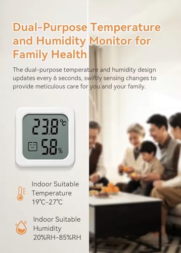 Digital Hygrometer Indoor Outdoor Thermometer Humidity Meter Room Thermometer with Temperature and Humidity Monitor Mini Hygrometer Outdoor Thermometer