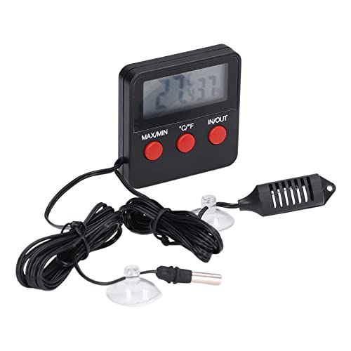 Hilitand Humidity Meter Thermometer with External Probe Digital Temperature Humidity Gauge Indoor Outdoor Mini Hygrometer -50 to 70 for Greenhouse