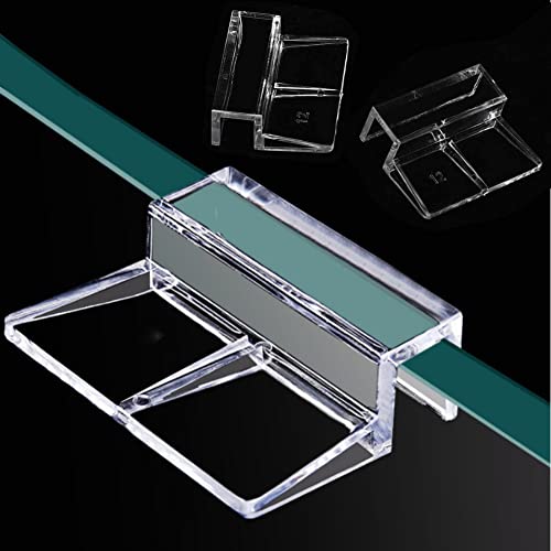TOPINCN Aquarium Glass Cover Holder, 20Pcs Acrylic Clips, Transparent, 12mm - size: 12mm