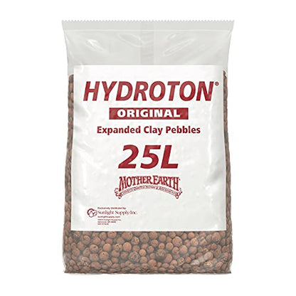 Mother Earth Products Mother Earth HGC714114 Hydroton Original Expanded Clay Pebbles, 25 Liter, Terra Cotta - size: 25 Liter