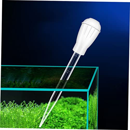 VANZACK 3pcs Aquarium Clean Pipettes Gravel Cleaning Tool for Fish Tank Water Change Safe Feces Easy for Sea Creature Feeding - color: White