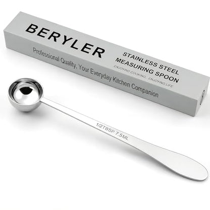 1PCS 1/2Tablespoon(1/2tbsp, 7.5ml) Extra-long Handle Measuring Spoon | 18/8(304) Stainless Steel, Food-Grade, High Precision, Durable, ‌Rust-Free, Dishwasher-Safe, Easy-Read Marking - size: 1/2tbsp|7.5ml