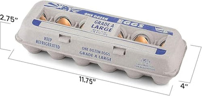 MT Products Printed Empty Egg Cartons Holds 12 Eggs - Cardboard Crate for Eggs (Pack of 250) - Made in USA - size: Large