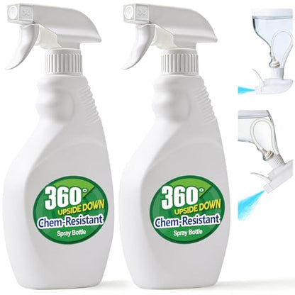 T4U Spray Bottles for Cleaning 16 oz 2 Pack, Empty Mist Sprayers | Adjustable nozzle delivers fine mist or stream for plants, hair, household solutions, gardening, salon and everyday cleaning - size: 16 OZ, 2 Pack