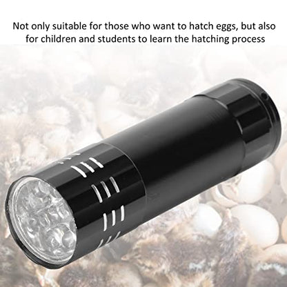 GLOGLOW Egg Candler, Bright LED Light Egg Candler Tester with Lanyard for Chickens, Ducks, Geese, Portable and Adjustable Egg Monitoring for Farmers, Hobbyists, Researchers, Educators