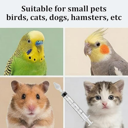 Baby Bird Feeding Syringe Set, Small Pet Parrot Feeding Tubes for Birds, Hand Feeding Tubes Kit Parrot Feeder Food Feeding & Watering Supplies for Small Pet Baby Birds (23 Pcs) - color: 23 Pcs