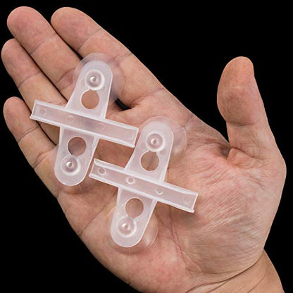 OIIKI 16PCS Aquarium Fish Tank Divider with Suction Cup, White | Silica Gel Sucker Holders, for Fish Tanks Glass Cover Separating Divider Support Clip Bracket