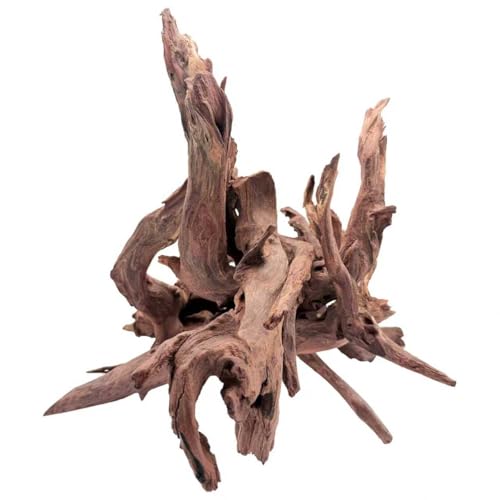 EFFIELER Natural Driftwood for Aquarium Decor – Unique Size Real Wood Branches for Fish Tank, Reptile Habitat, Terrarium, Hermit Crab, Shrimp Tank,Safe for Aquatic Pets (13-18 INCH, Mopani Driftwood) - size: 13-18 INCH