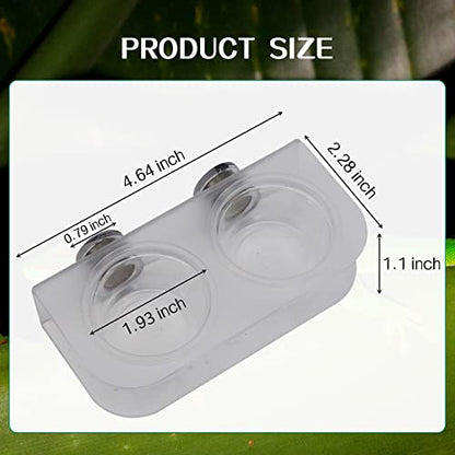 Magnetic Reptile Feeding Cups, Acrylic Gecko Feeding Ledge with 10 pcs Food Cups,Reptile Food and Water Dish Bowl for Geckos,Chameleon,Corn Snake,Iguana (F-2)