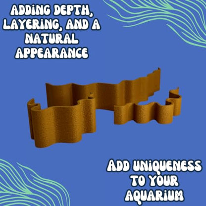 REEFSHAPE Aquarium or Terrarium Substrate Cliffs Combo Pack | Separate Substrate Layers in Aquariums or Terrariums to Create Cliffs & Depth | Made in USA (Cliff Combo, Tan) - color: Cliff Combo, Tan