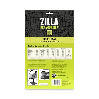 Zilla Heat Mat, Terrarium Heater for Reptiles, Snakes (Ball Pythons, Corn Snakes), Leopard Geckos, Tortoises, Amphibians and Arachnids, Medium, Fits 30-40 Gallon, 16 Watt | Terrarium Heater for Reptiles, Snakes (Ball Pythons, Corn Snakes), Leopard Geckos,