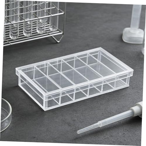 NUOBESTY Acrylic Incubator Box with Lid 6-Compartment Fish Egg Breeding Chamber Aquarium Breeder Box for Laboratory Research and Specimen Observation