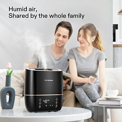 VIVOSUN 2-in-1 Warm and Cool Mist Humidifier, 5L Indoor Ultrasonic Air Humidifier with Essential Oil Tray for Bedrooms, Plants, Offices and Babies - style: 5L 2-in-1 Cool & Warm Mist Humidifier
