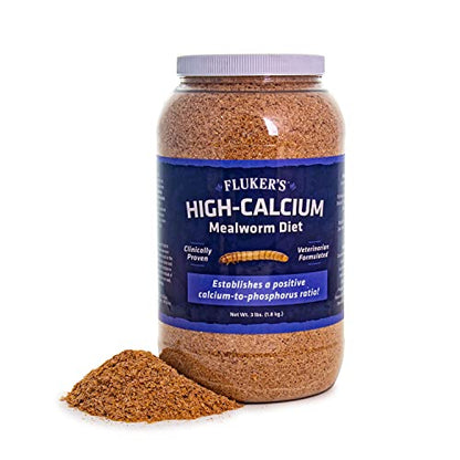 Fluker's High Calcium Mealworm Diet, Can Be Used as a Gut-Loading Food or Bedding, 3 lbs. - size: 3 Pound (Pack of 1)