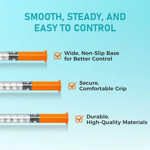 U-100 Syringe, 0.5 ml/cc Syringes 31G 5/16"(8mm), Individually Wrapped, Pack of 25. - size: 0.5ml-31G 5/16", style: 25
