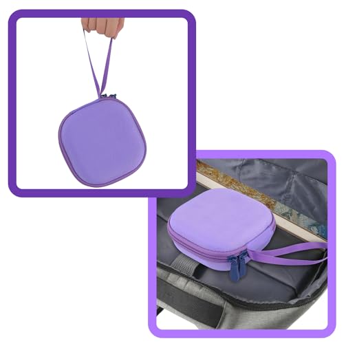 Aenllosi Hard Case for Moonlite Mini Projector Gift Pack fits upto 20 | EVA case construction, Water-resistant design, Dust-resistant design, Smooth zipper access, Carry handle, Case only - color: Purple