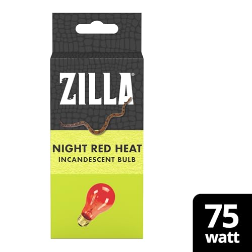 Zilla Incandescent Bulb, Night Red, Ideal for Nocturnal Reptile Species - size: 75 Watts, style: Night Red