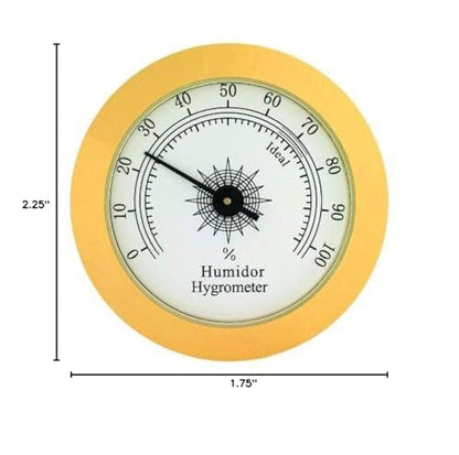 Analog Hygrometer, Round Glass Analog Hygrometer for Cigar Humidors, Accurate, Reliable, and Attractive Look