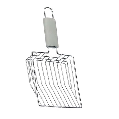 Easy Litter Metal Mesh Cat Litter Scoop, 9.65 × 5.51 in, Ergonomic Handle Sifter for Cat Boxes and Reptile Terrariums