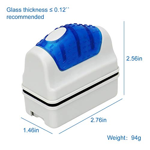 Jasonwell Magnetic Aquarium Fish Tank Glass Algae Glass Cleaner Scrubber Floating Clean Brush(S) - color: Blue, size: S