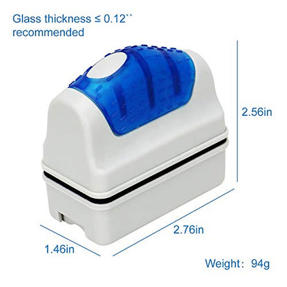 Jasonwell Magnetic Aquarium Fish Tank Glass Algae Glass Cleaner Scrubber Floating Clean Brush(S) - color: Blue, size: S