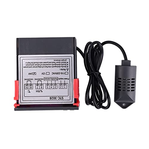 Temperature Controller STC 3028 12V Optional Integrated Sensor for Fermentation Reptile Incubation Home Brewing, 1°C Accuracy 0.1 Resolution Large Screen Display (24V) - size: 24V