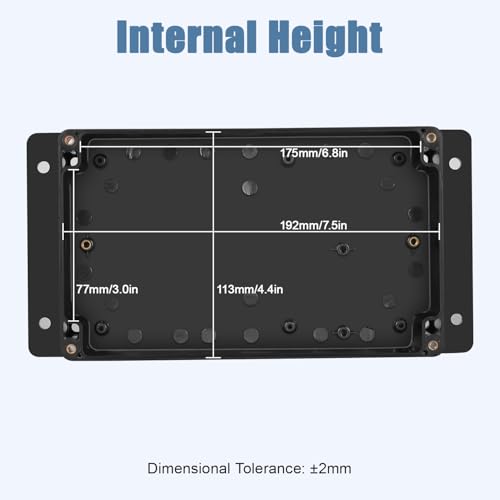 Project Box IP65 Waterproof ABS Plastic Electrical Junction Box with Clear Cover Enclosure with Fixed Ear, Black 7.8"x 4.7"x 2.2"(200x120x56mm)(Pack of 1) - color: 1 pack, size: 7.8"x 4.7"x 2.2"