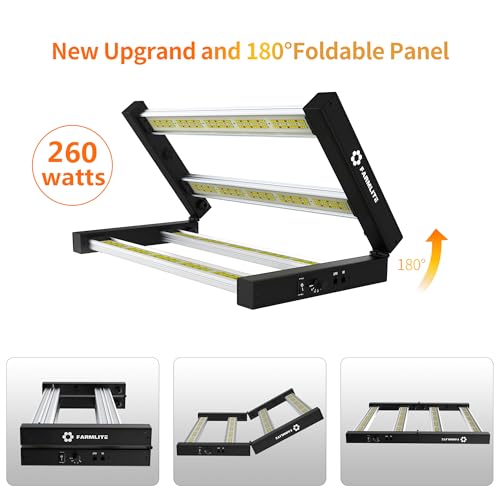 LED Grow Lights for Indoor Plants Full Spectrum Growing Light Bar Plant Hanging Growing Lamps Seedling Daisy Chain Dimmable 4x4ft Coverage - size: 260watts