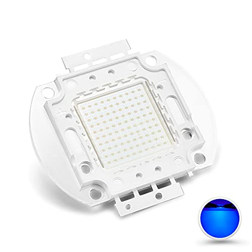 CHANZON High Power Led Chip 100W Blue | (3000mA / DC 30V - 34V / 100 Watt) Super Bright Intensity SMD COB Light Emitter Components Diode Bulb Lamp Beads DIY Lighting - color: F) Blue