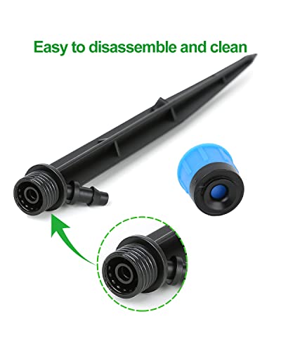 50 Pack 1/4 Inch Drip Irrigation Emitters for Garden Irrigation System | Adjustable Irrigation Dripper 360 Degree Uniform Water Flow Bubbler for Flowerbed,Vegetable Row,Greenhouse Irrigation - size: 50pcs Drip Emitters Vortex