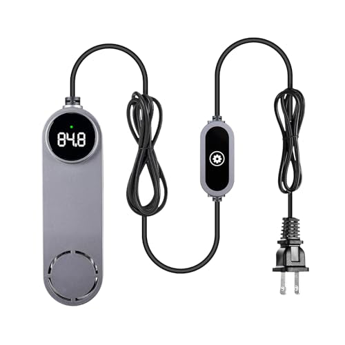 Submersible Aquarium Heater, Fish Tank Heater, for 5-20 Gal(75W) | Ceramic-Metal, with External Control and Digital Thermostat, Overheat Protection, Safe to Use, Adjustable Temperature