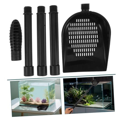 SHINEOFI Aquarium Gravel Long Handle Fish Tank Sand Shovel with Detachable Extension Handle Multipurpose Scoop for Gravel Sand and Debris Safe for Tank Decorations 26.77in