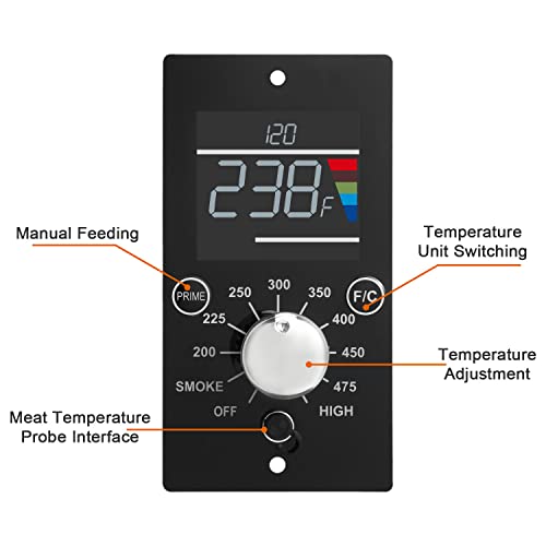 DELSbbq Digital Control Board Kit for Pit Boss Table Top Pellet Grill | Digital Thermostat Controller with LED Read-Out, Replace for Pitboss Mahogany 150PPS Tabletop Wood Pellet Grill - size: For Pit Boss Table Top Pellet
