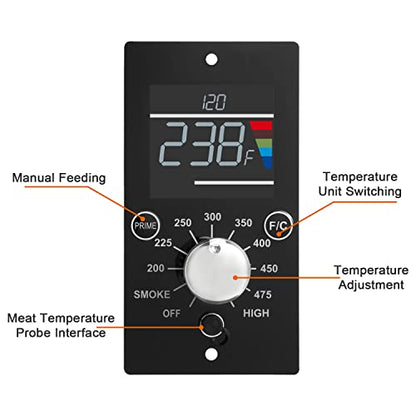 DELSbbq Digital Control Board Kit for Pit Boss Table Top Pellet Grill | Digital Thermostat Controller with LED Read-Out, Replace for Pitboss Mahogany 150PPS Tabletop Wood Pellet Grill - size: For Pit Boss Table Top Pellet