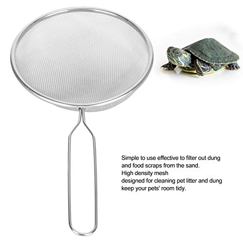 3pcs Stainless Steel Litter Scooper | Dung Shovel for Tortoise/Lizard/Reptiles | High Density Mesh Sand Maintainer | Rustproof & Resilient Pet Care Tool