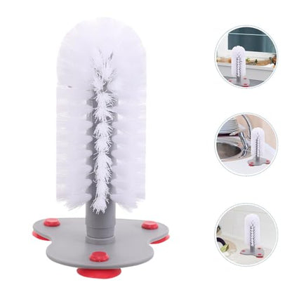 Turtle Scrub Brush with Suction Cup for Tank Cleaning Soft Bristles Abs Material for Effective Turtle Shell and Skin Care for Small Cups and Reptile Tanks