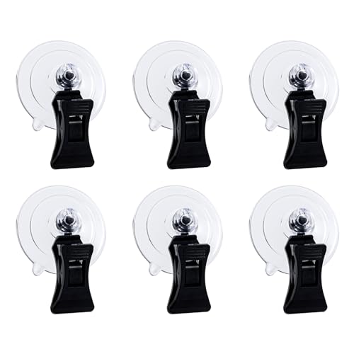 SLSON Fishes Veggie Seaweed Plant Suction Cup Clip Feeding Tool Feed Holder Aquarium Accessories for Fish Tank Fish Feeder Clips (6Pack Black) - color: 6Pack Black