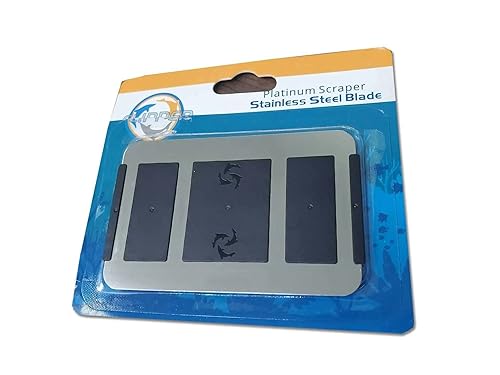 Flipper Aquarium Algae Scraper Blades | Platinum Stainless Steel Blades for Scraper | Algae Remover for Fish Tank - Replacement Stainless Steel Blade for Glass Tanks - Aquarium Cleaner Blade Card - size: 1 Pack