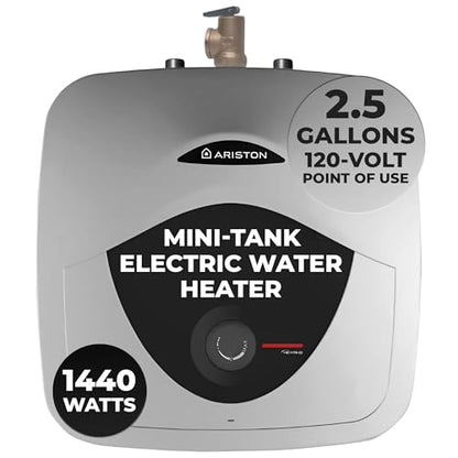 2.5 Gallon Capacity, 120-Volt – Ariston Andris Mini Tank Electric Water Heater – Heating Solution for Under Sink, RV, and Compact Spaces, Smart Boost for Versatile Heating, Simple Installation - style: 2.5 Gallon