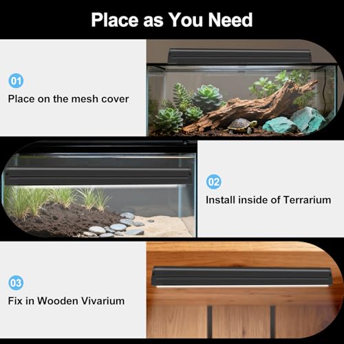 LUCKY HERP T5 Reptile Light Fixture Combo Kit 39W (New Upgrade), UVB Reptile Light Fixture with Desert UVB 10.0 34" Fluorescent Tube, UVA UVB Reptile Light for Lizard, Bearded Dragon, Tortoise - size: 34 Inch