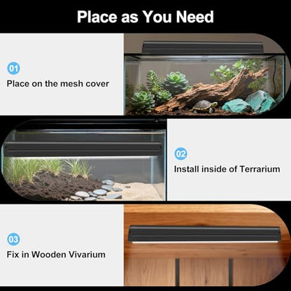 LUCKY HERP T5 Reptile Light Fixture Combo Kit 39W (New Upgrade), UVB Reptile Light Fixture with Desert UVB 10.0 34" Fluorescent Tube, UVA UVB Reptile Light for Lizard, Bearded Dragon, Tortoise - size: 34 Inch