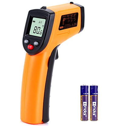 Infrared Temp Gun Thermometer, Non-Contact Digital Laser Infrared Thermometer Temperature Gun, IR Thermometer Heat Temperature Reader Gun (-58°F ~ 752°F) - color: Yellow