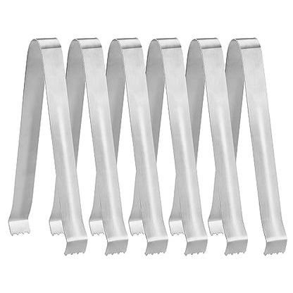 New Star Foodservice Restaurant-Grade Pom Tong, Stainless Steel, 6.5 Inch, Set of 6, Silver - size: 6.5-Inch - 6 Pack