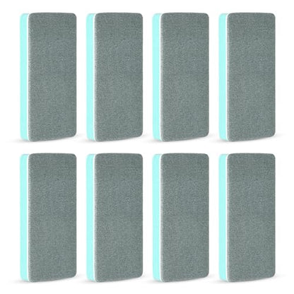 8pcs Double-Sided Fish Tank Cleaning Brushes, EVA Aquarium Sponge Brush Scrubber Cleaner Fish Tank Cleaning Tool for Aquarium Glass & Home Kitchen (Blue and White)