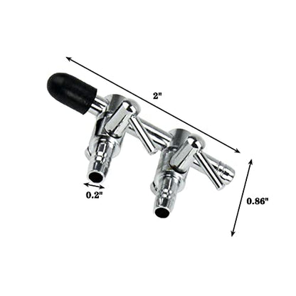 AQUANEAT Aquarium Air pump Splitter,Fish Tank Air Valve, Metal Control Valve for Pump Accessories(X-Small 2 Way) - size: X-Small