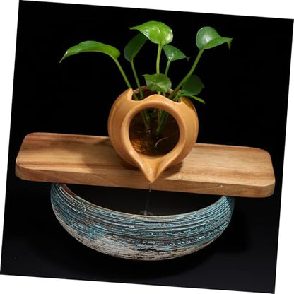 YARNOW Ceramic Jar Fountain Pump Terrarium Waterfall Decor Outdoor Courtyard Jar