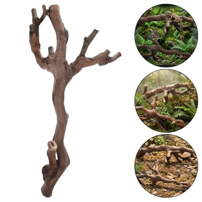 GALPADA 2pcs Reptile Climbing Branches Natural Wood Cork Logs with Smooth Safety Surface and Sturdy Support for Snake and Bearded Dragon Terrarium Decor Enclosures